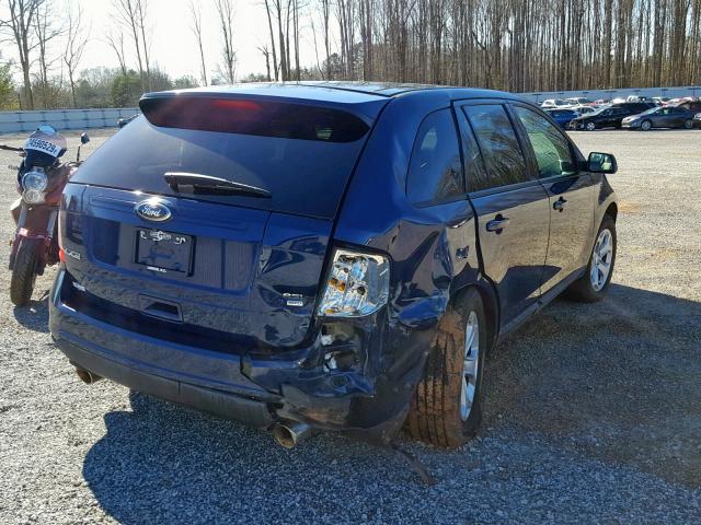 2FMDK4JC0CBA32327 - 2012 FORD EDGE SEL BLUE photo 4