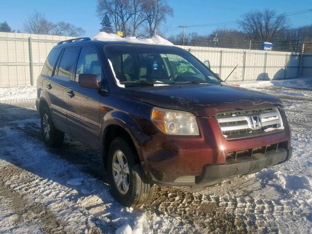 5FNYF18208B003880 - 2008 HONDA PILOT VP MAROON photo 1