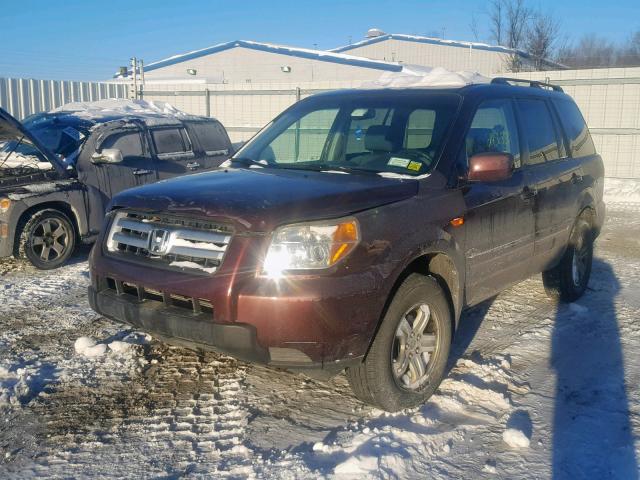 5FNYF18208B003880 - 2008 HONDA PILOT VP MAROON photo 2