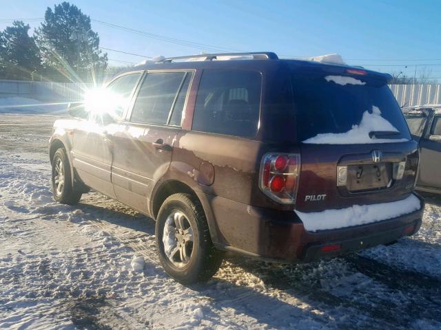 5FNYF18208B003880 - 2008 HONDA PILOT VP MAROON photo 3