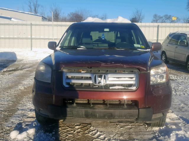 5FNYF18208B003880 - 2008 HONDA PILOT VP MAROON photo 9