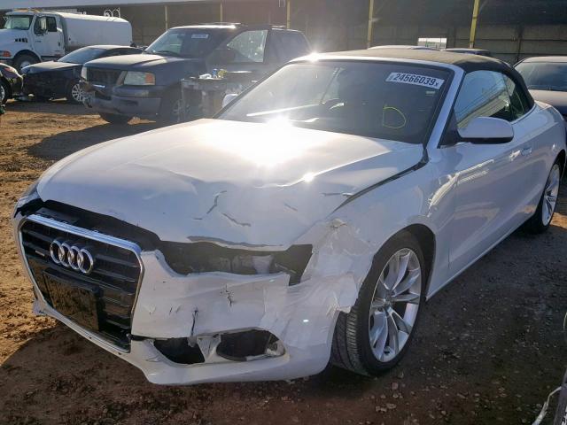 WAULFAFH8DN009212 - 2013 AUDI A5 PREMIUM WHITE photo 2