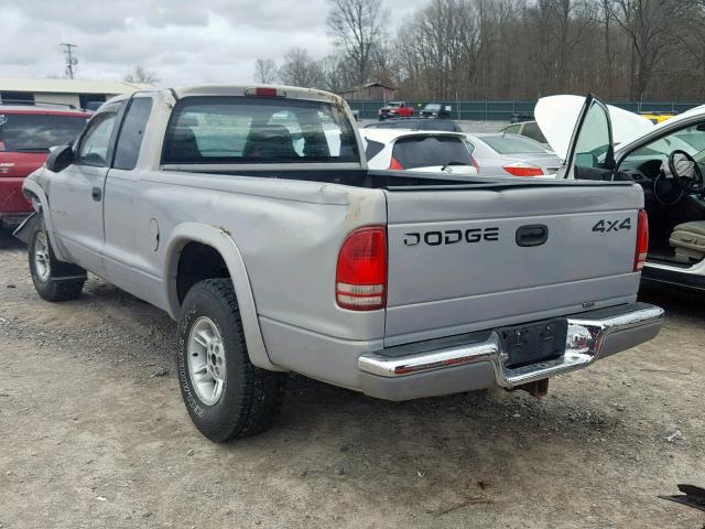 1B7GG22N0YS596578 - 2000 DODGE DAKOTA SILVER photo 3