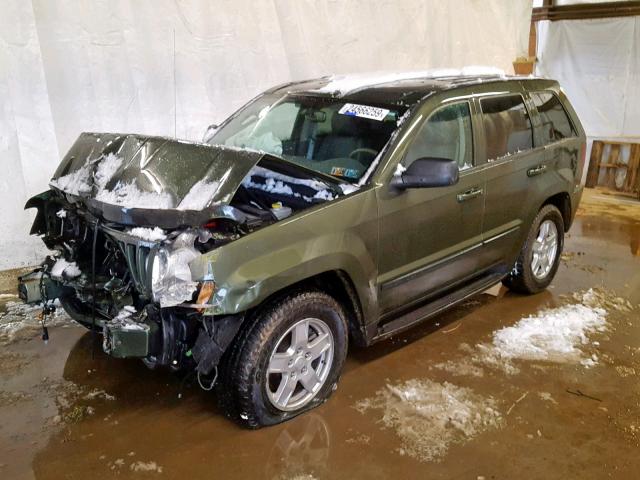 1J8GR48K17C664357 - 2007 JEEP GRAND CHER GREEN photo 2