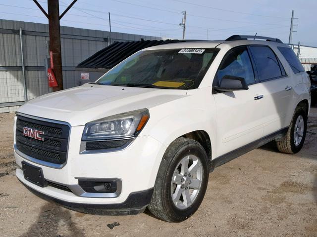 1GKKRPKD6DJ254078 - 2013 GMC ACADIA SLE WHITE photo 2