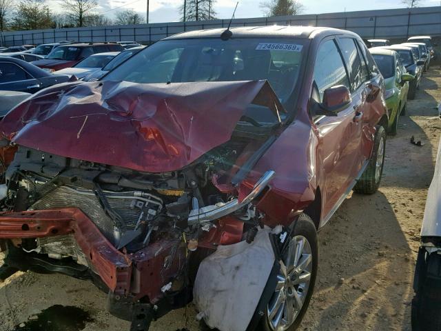 2FMDK3JC3EBB36131 - 2014 FORD EDGE SEL RED photo 2