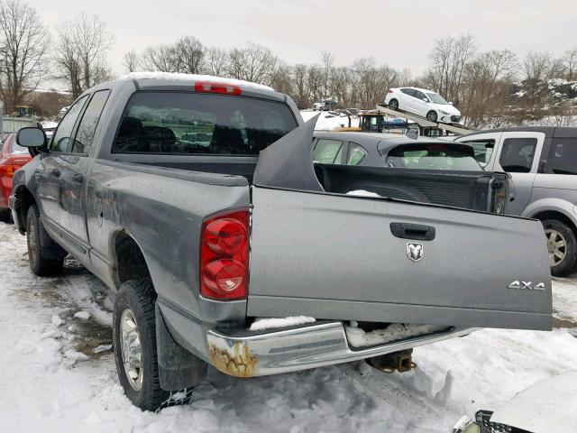 1D7KS28D17J589866 - 2007 DODGE RAM 2500 S Մոխրագույն լուսանկար 3