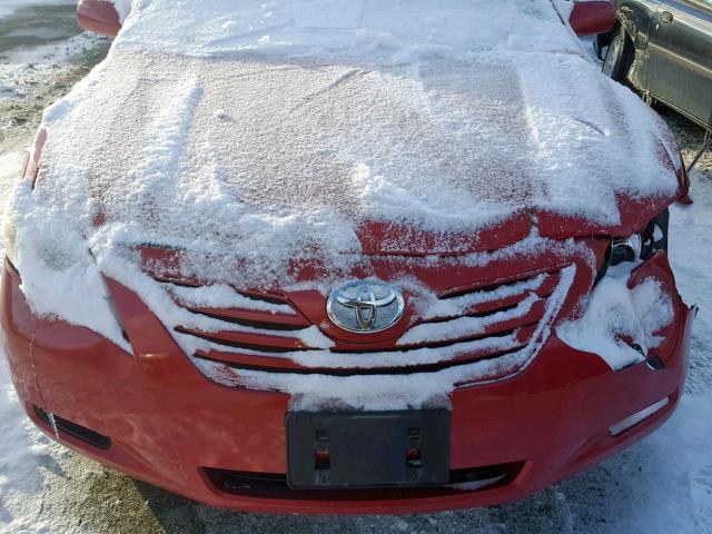 4T1BE46K27U175794 - 2007 TOYOTA CAMRY RED photo 7