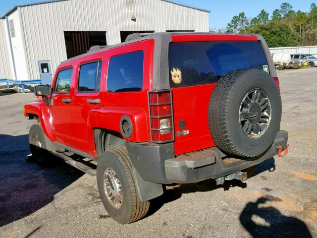 5GTDN136868132600 - 2006 HUMMER H3 RED photo 3