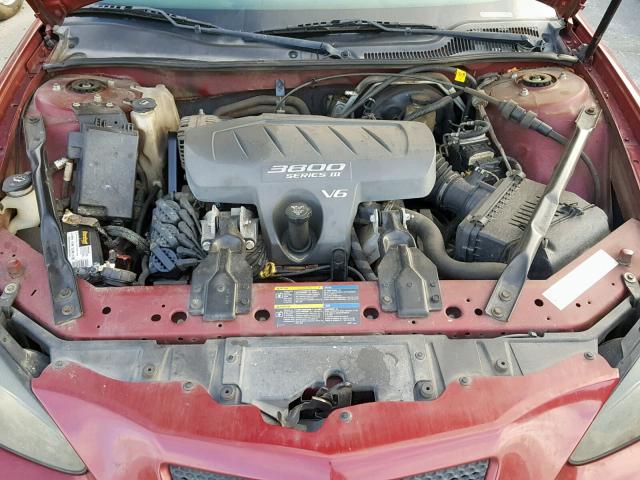 2G2WS542351158880 - 2005 PONTIAC GRAND PRIX MAROON photo 7