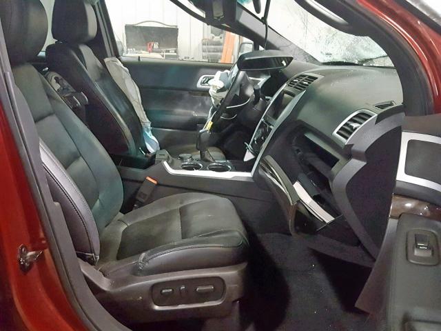 1FM5K8F80EGB52589 - 2014 FORD EXPLORER L RED photo 5