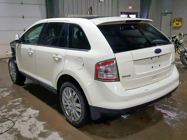 2FMDK49C88BA10300 - 2008 FORD EDGE LIMIT WHITE photo 3