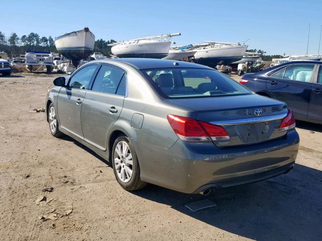 4T1BK3DBXBU384568 - 2011 TOYOTA AVALON BAS GREEN photo 3