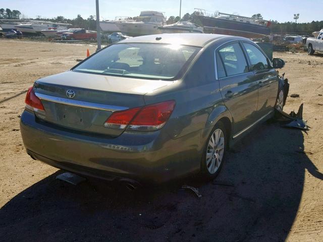 4T1BK3DBXBU384568 - 2011 TOYOTA AVALON BAS GREEN photo 4