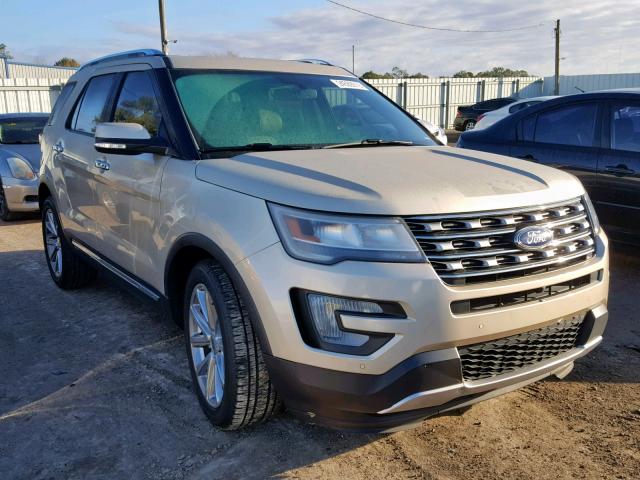 1FM5K7F85HGC33411 - 2017 FORD EXPLORER L BEIGE photo 1