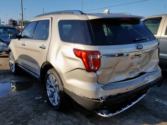 1FM5K7F85HGC33411 - 2017 FORD EXPLORER L BEIGE photo 3