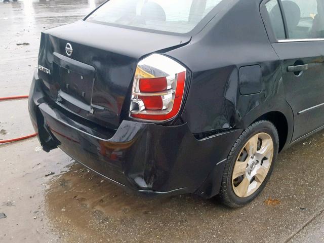 3N1AB61E18L668225 - 2008 NISSAN SENTRA 2.0 BLACK photo 9