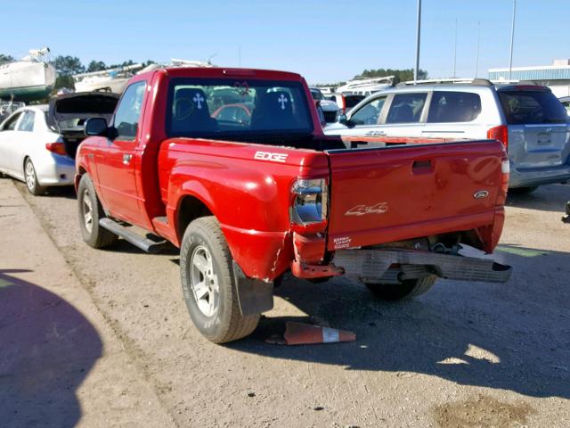 1FTYR11U34PA12141 - 2004 FORD RANGER RED photo 3