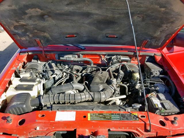 1FTYR11U34PA12141 - 2004 FORD RANGER RED photo 7