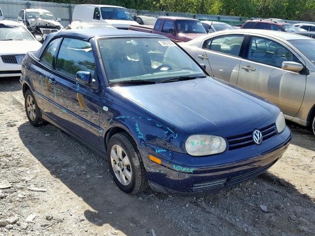 3VWDC21V81M815430 - 2001 VOLKSWAGEN CABRIO GLX BLUE photo 1