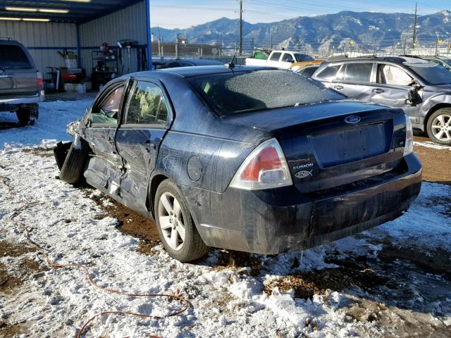 3FAHP07Z28R272022 - 2008 FORD FUSION SE BLUE photo 3