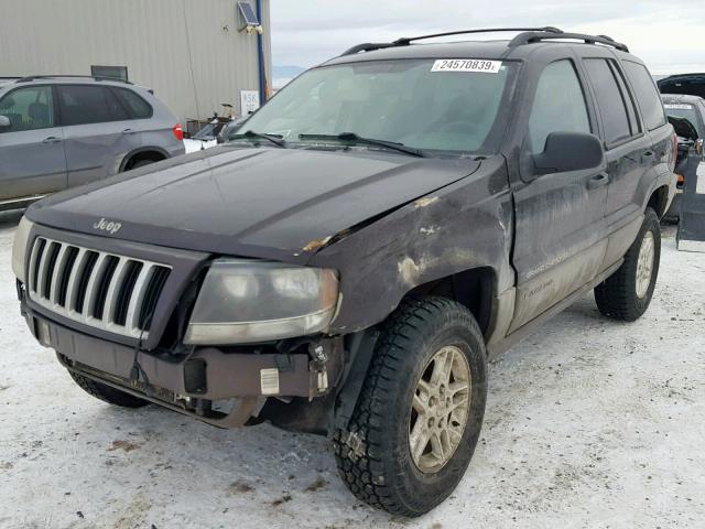 1J4GW48S64C304734 - 2004 JEEP GRAND CHER MAROON photo 2