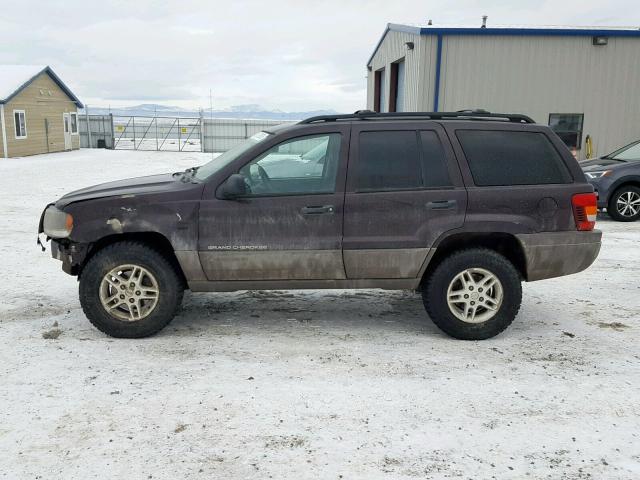 1J4GW48S64C304734 - 2004 JEEP GRAND CHER MAROON photo 9