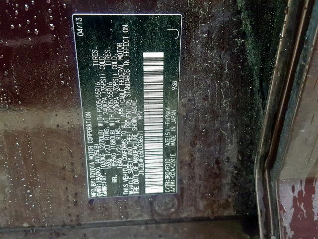 JTLZE4FE6DJ036671 - 2013 TOYOTA SCION XB Күлгін фото 10