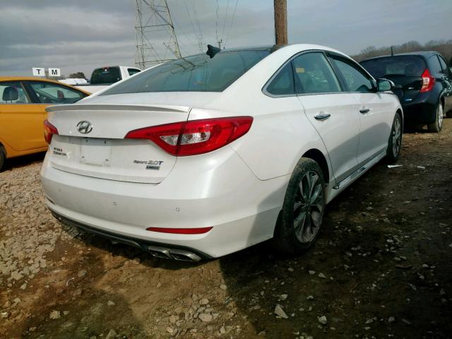 5NPE34AB5FH169012 - 2015 HYUNDAI SONATA SPO WHITE photo 4