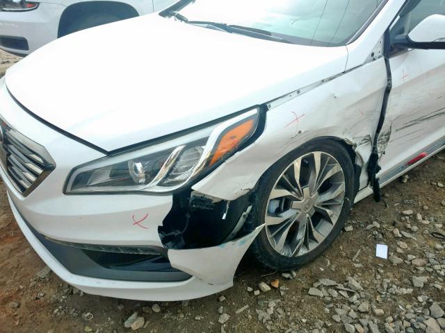 5NPE34AB5FH169012 - 2015 HYUNDAI SONATA SPO WHITE photo 9