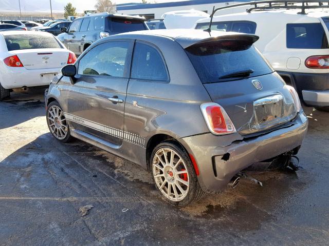 3C3CFFFH6DT623356 - 2013 FIAT 500 ABARTH GRAY photo 3