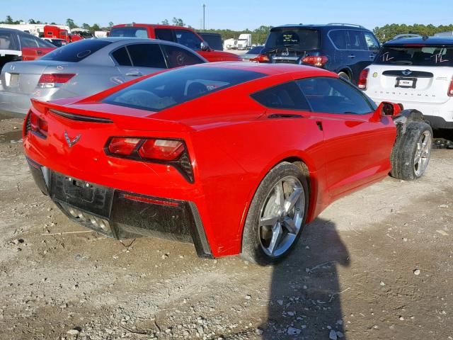 1G1YB2D73F5100467 - 2015 CHEVROLET CORVETTE S RED photo 4