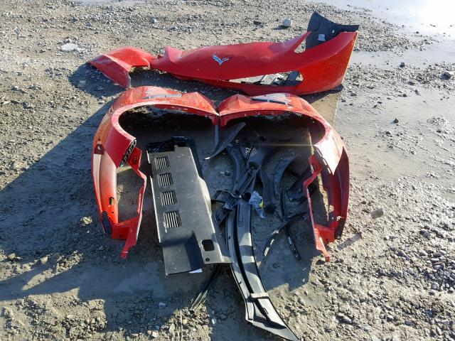 1G1YB2D73F5100467 - 2015 CHEVROLET CORVETTE S RED photo 9