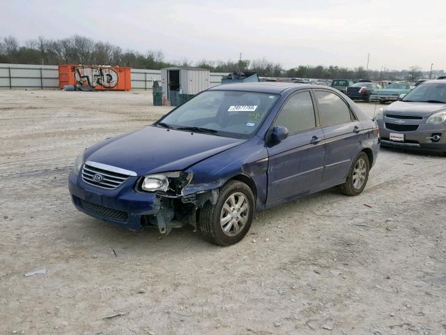 KNAFE221795590353 - 2009 KIA SPECTRA EX BLUE photo 2