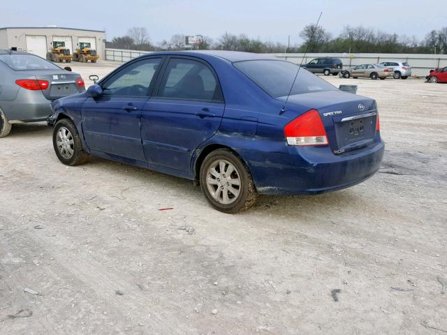 KNAFE221795590353 - 2009 KIA SPECTRA EX BLUE photo 3