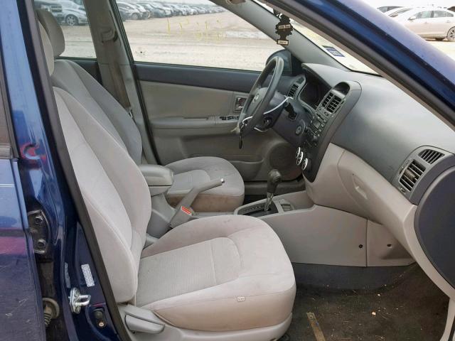 KNAFE221795590353 - 2009 KIA SPECTRA EX BLUE photo 5