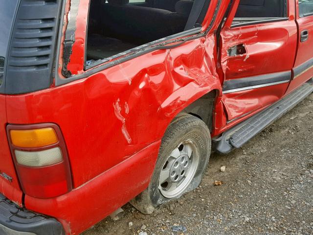 1GNEC16Z72J104403 - 2002 CHEVROLET SUBURBAN C RED photo 9