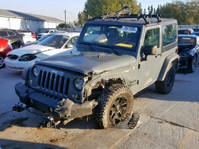 1C4AJWAGXEL145939 - 2014 JEEP WRANGLER S GRAY photo 2