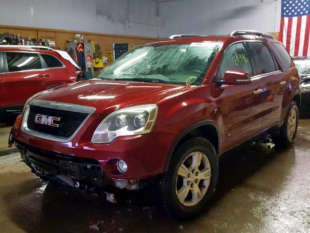 1GKER23DX9J184509 - 2009 GMC ACADIA SLT MAROON photo 2