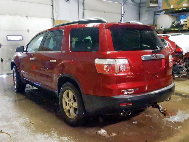 1GKER23DX9J184509 - 2009 GMC ACADIA SLT MAROON photo 3