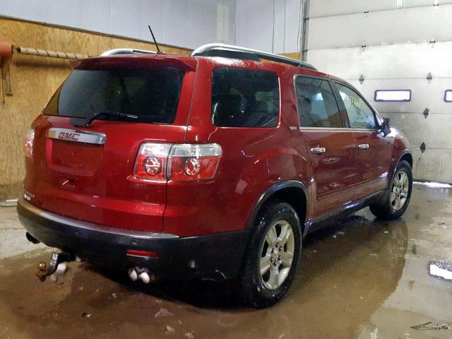 1GKER23DX9J184509 - 2009 GMC ACADIA SLT MAROON photo 4