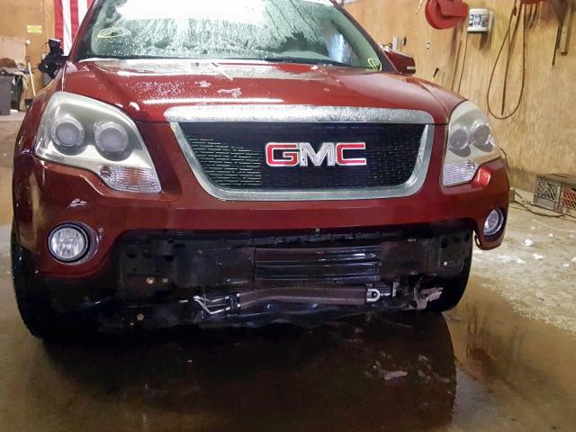 1GKER23DX9J184509 - 2009 GMC ACADIA SLT MAROON photo 9