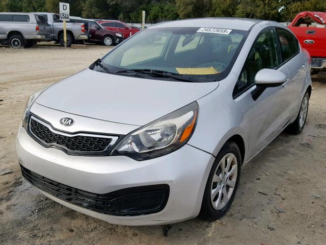 KNADN4A30D6310233 - 2013 KIA RIO EX SILVER photo 2