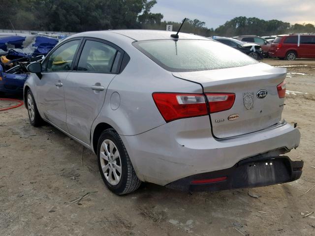 KNADN4A30D6310233 - 2013 KIA RIO EX SILVER photo 3