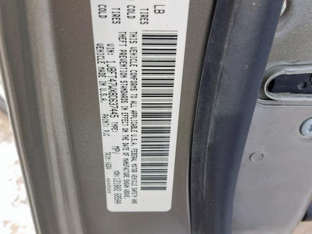 1J8FT47WX8D637445 - 2008 JEEP COMPASS SP Brązowy zdjęcie 10