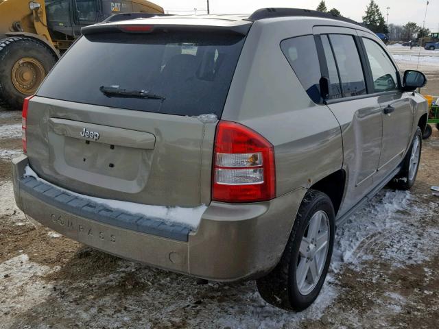 1J8FT47WX8D637445 - 2008 JEEP COMPASS SP Brązowy zdjęcie 4