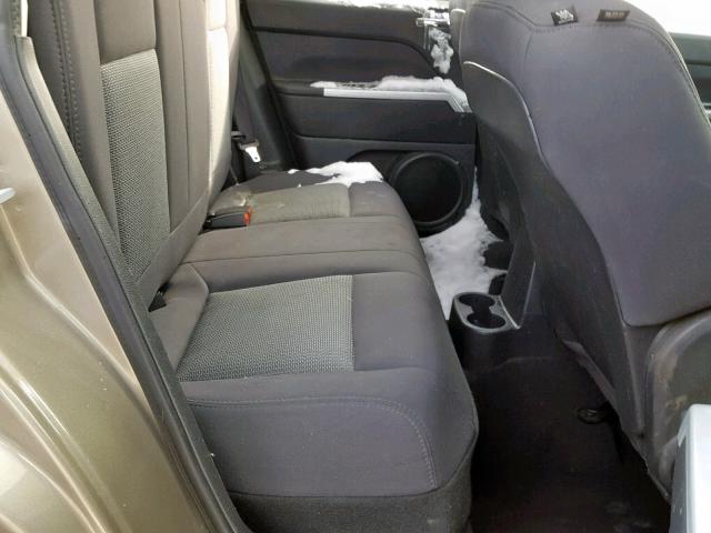 1J8FT47WX8D637445 - 2008 JEEP COMPASS SP Brązowy zdjęcie 6