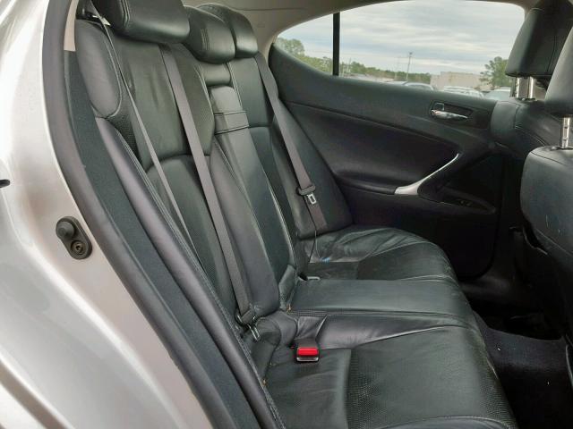 JTHBE262062003085 - 2006 LEXUS IS 350 SILVER photo 6