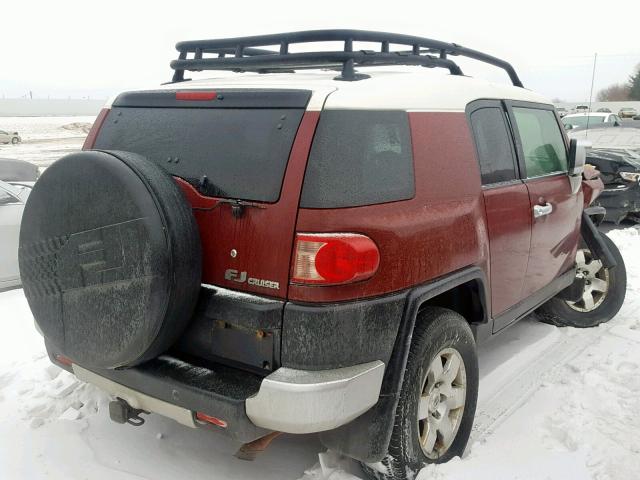 JTEBU11FX8K022153 - 2008 TOYOTA FJ CRUISER RED photo 4