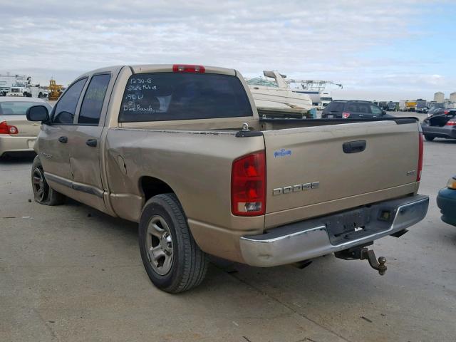 1D7HA18N74S581793 - 2004 DODGE RAM 1500 S TAN photo 3